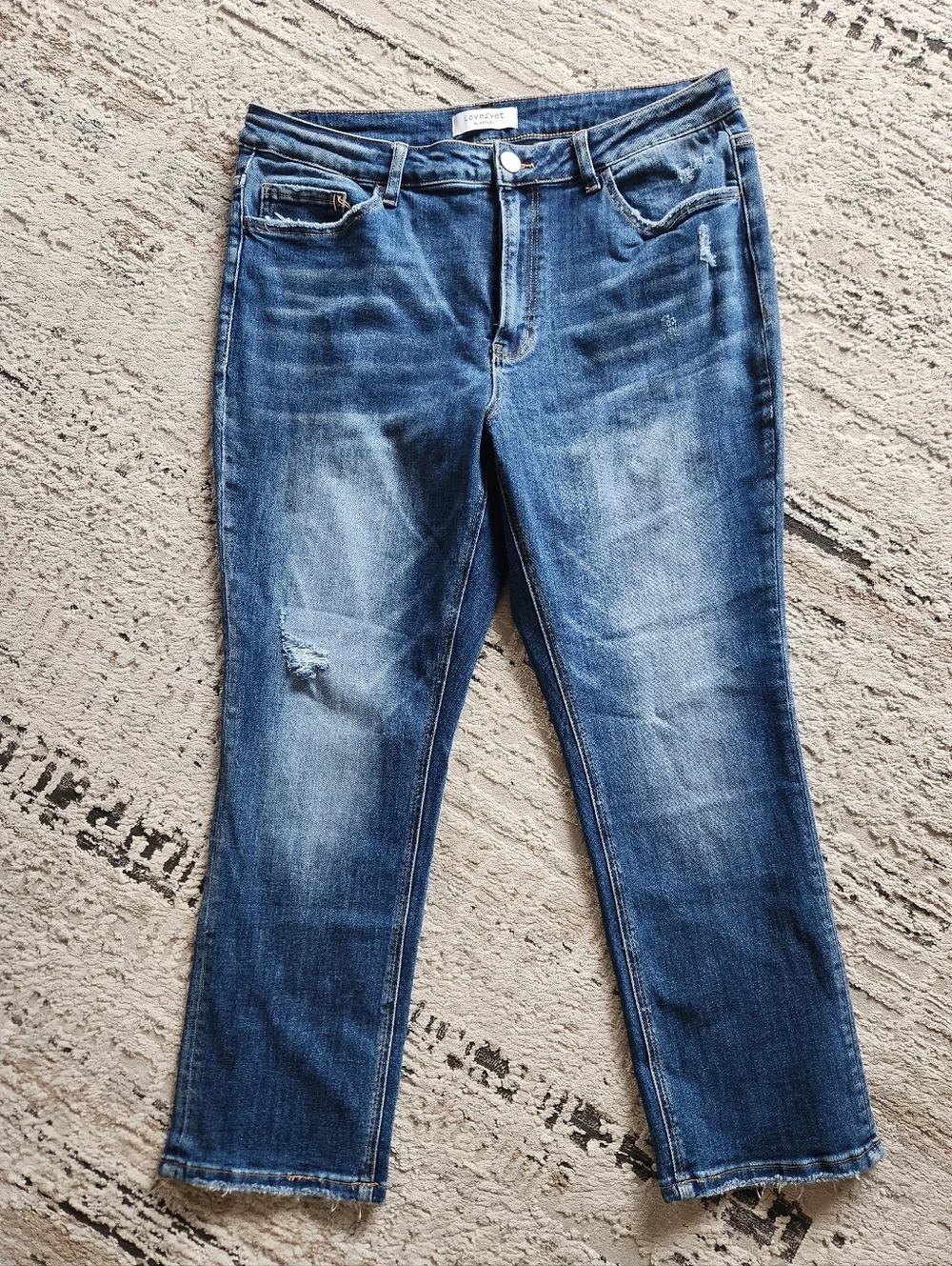 Lovervet By Vervet Mid Rise Slim Straight Crop - Picture 2 of 4